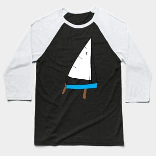 Penguin Dinghy Sailboat Baseball T-Shirt